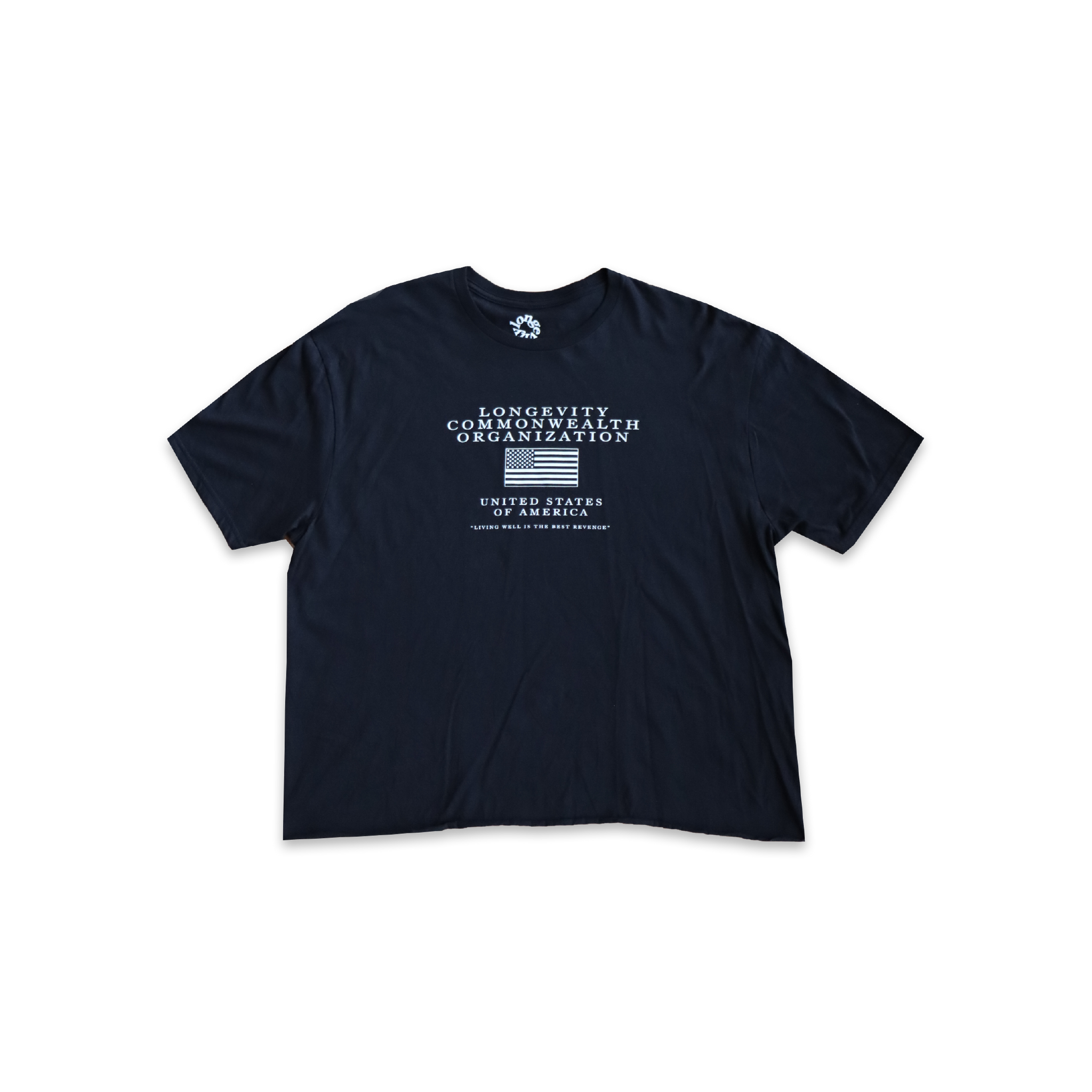 AMERICAN ORGANIZATION BOXY TEE (BLACK)