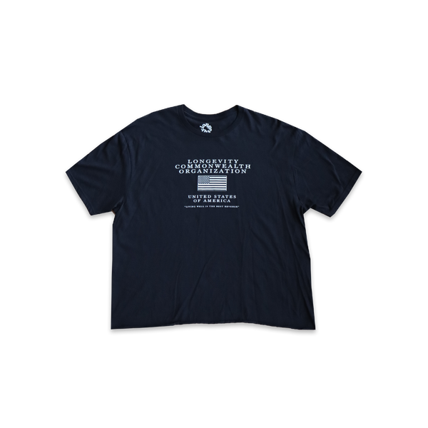 AMERICAN ORGANIZATION BOXY TEE (BLACK)