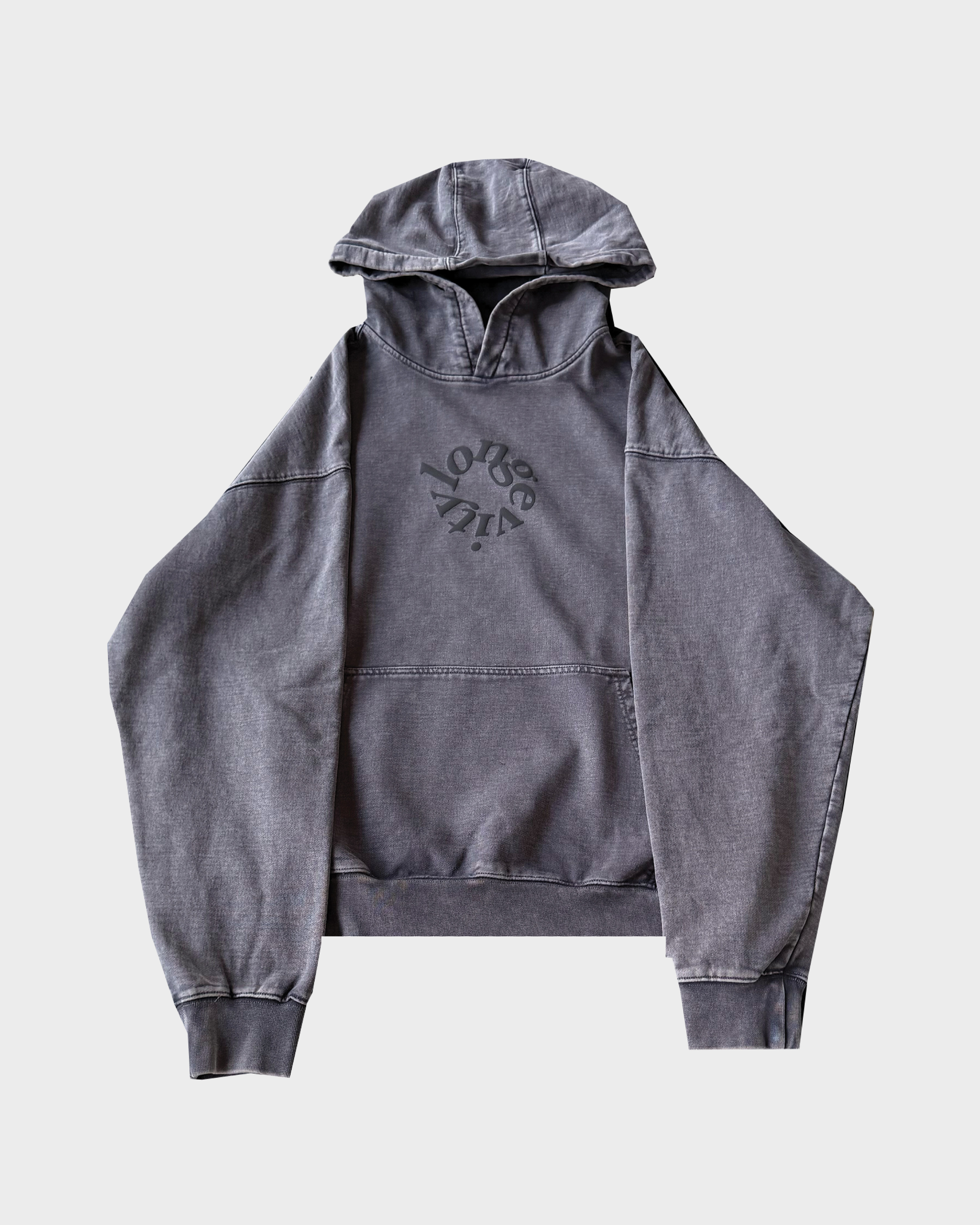 continuation_uber heavy french terry hoodie [washed grey]
