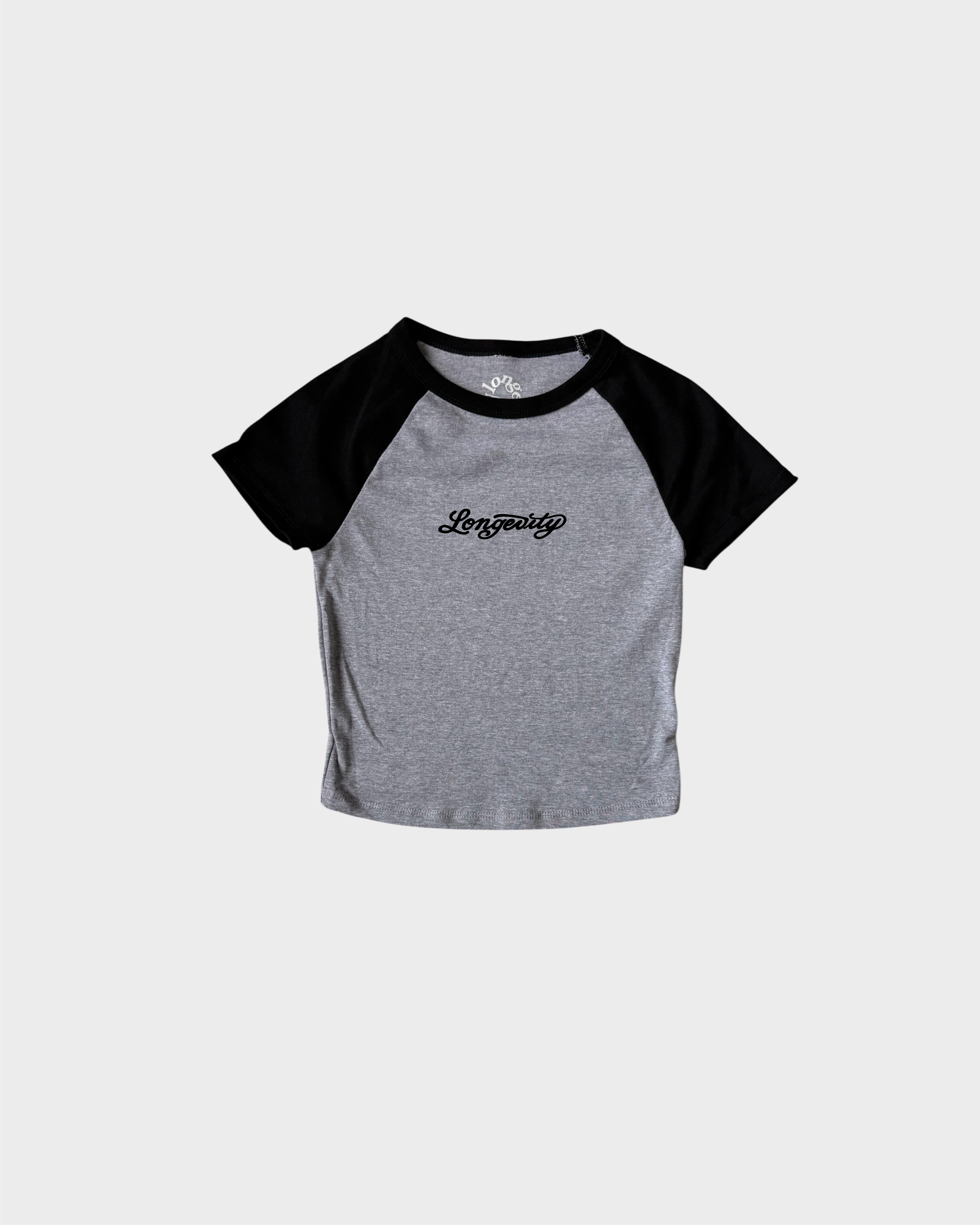 tatu_baby ribbed crop tee [grey/black]