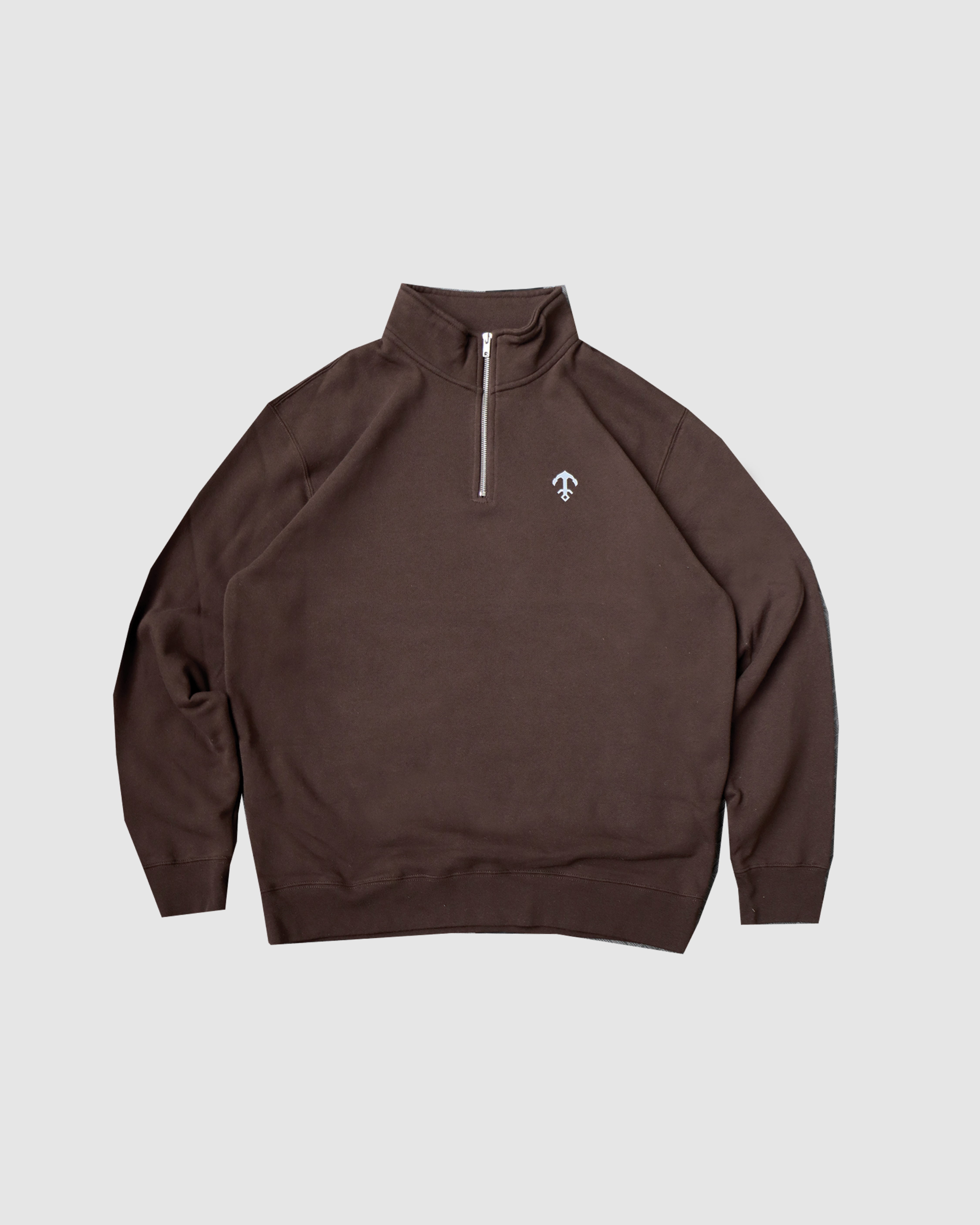micro anchor_quarter zip-up [chocolate]
