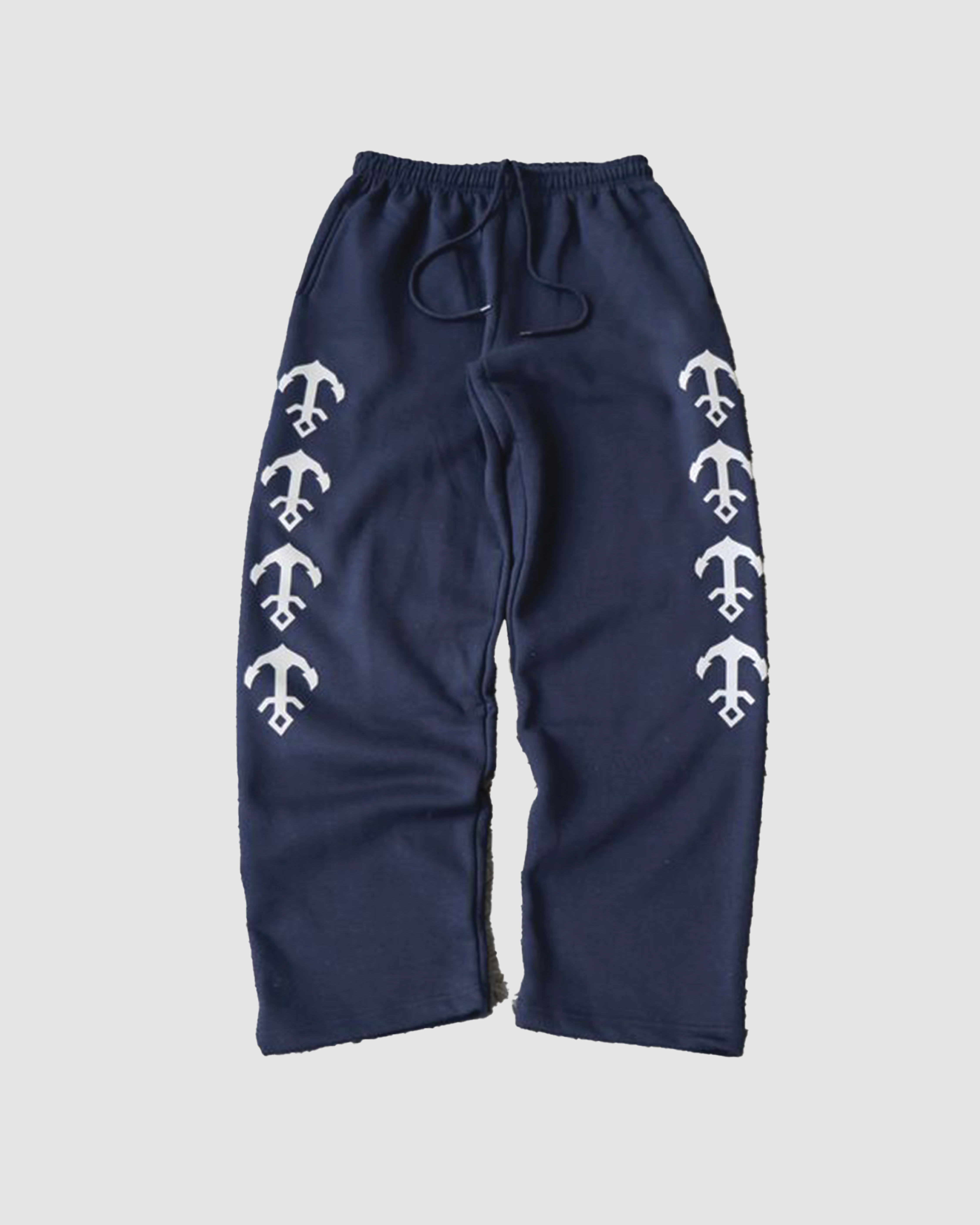 repeat_open bottom college sweats (navy)